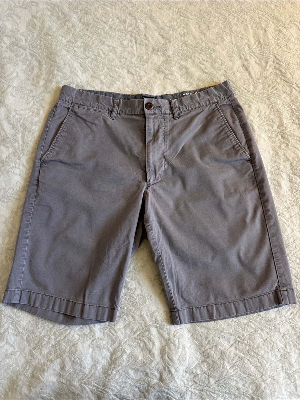 J. Crew Men's Gray Flat Front Chino Shorts